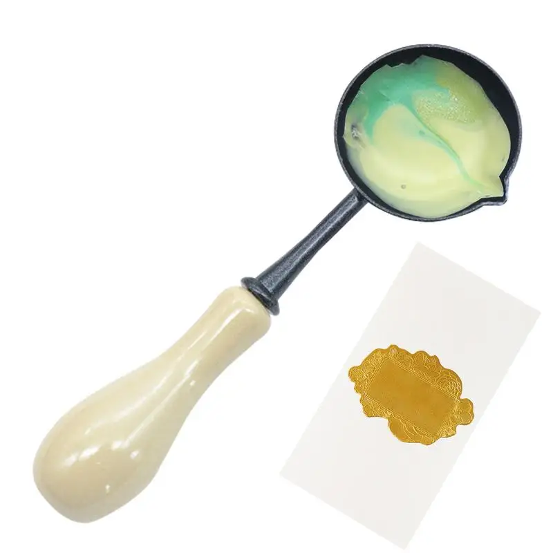 Wax Melting Spoon Sealing Stamp Melting Spoon Non-stick Wax Seal Warmer Vintage Seal Spoon for Wedding Invitations Gift Envelope