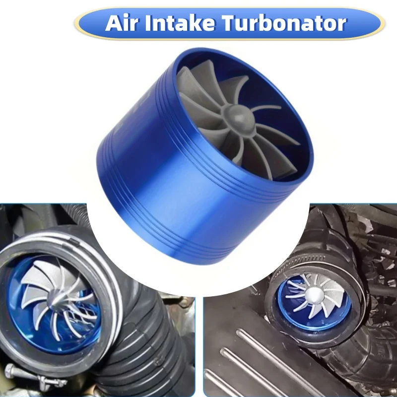Universal 2.5inch Air Intake Turbonator With Rubber Holder Single Fan Turbo Engine Turbine For Air Intake Fan