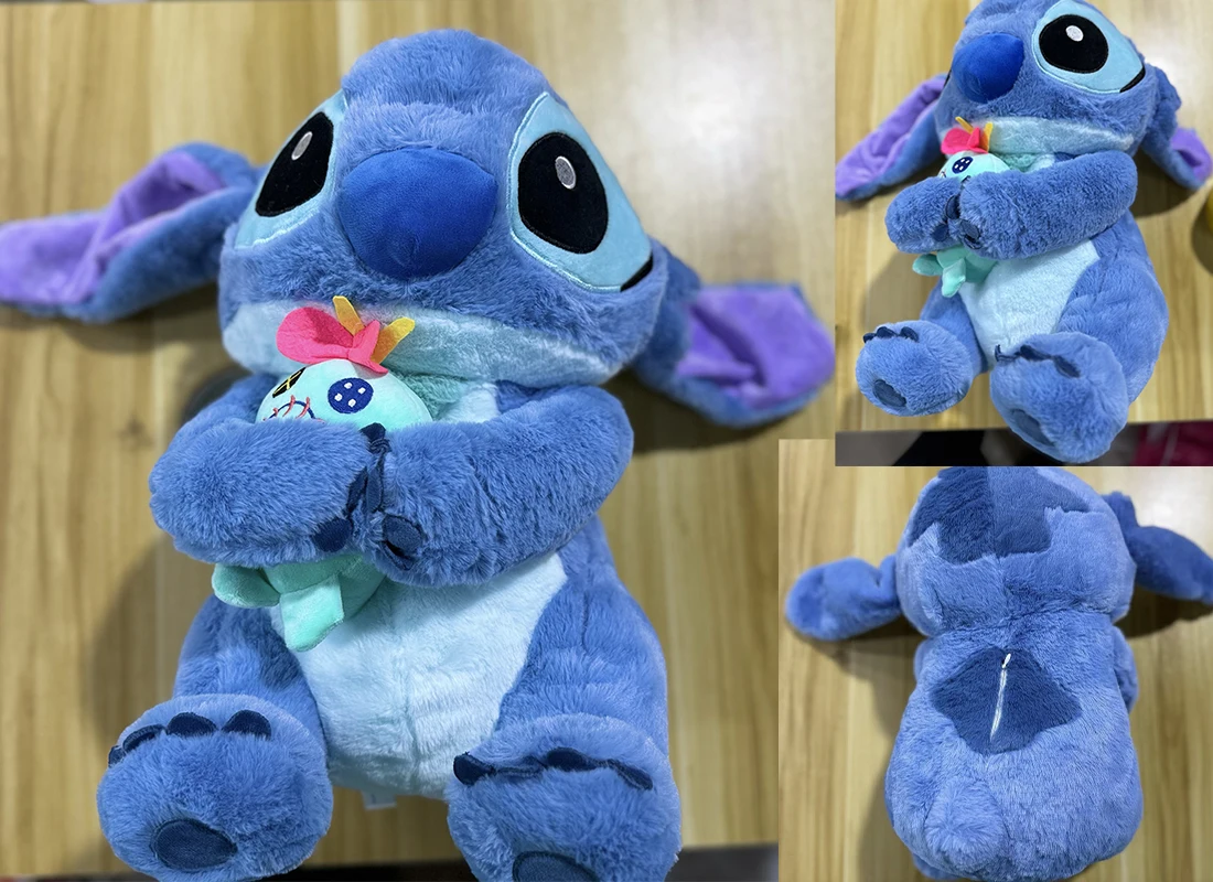 MINISO Stitch Plush Doll Toy Cartoon Angel Stuffed Doll Anime Cuddle Stitch Plush Toy Christmas Children's Birthday Gifts