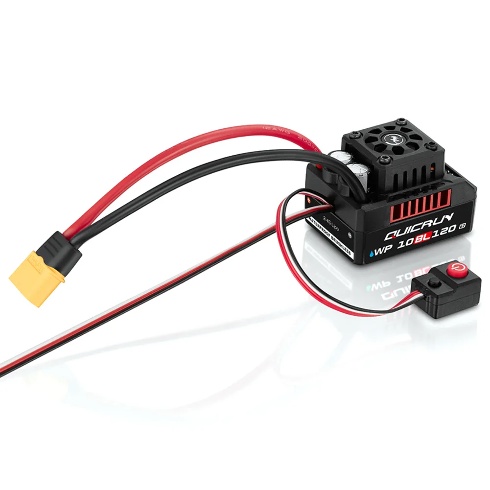 Hobbywing QUICRUN WP 10BL120 G2 120A 2-4S Lipo Speed Controller Brushless ESC Sensorless for 1/10 1/12 RC Car Toy Part