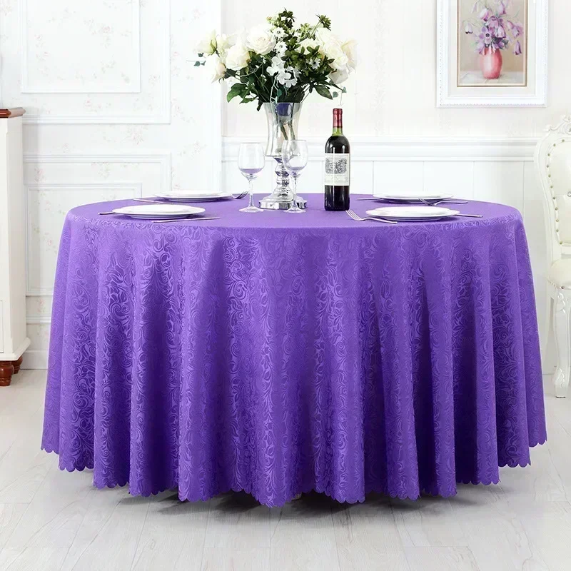 

LXS22 2024 Table cloth polyester tablecloth round table cloth circular solid white