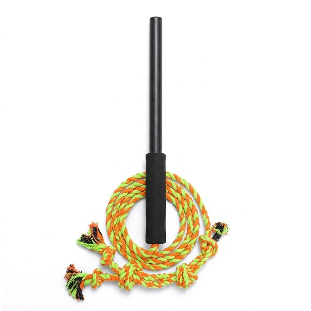 Retractable Pet Training Pole Dog Teasing Stick Cat Interactive Toy with Anti-Slip Handle