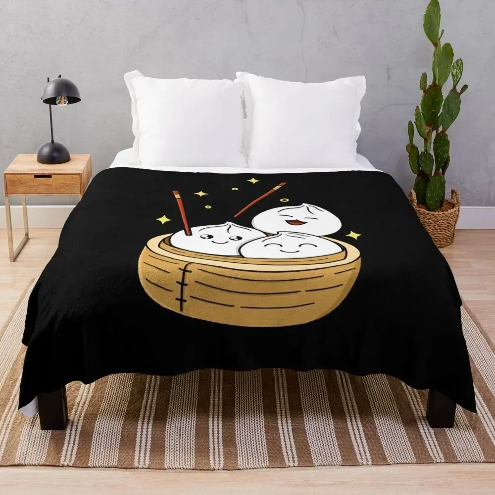 

Happy Dumpling Throw Blanket Cozy Throw Blanket Birthday Gift for Him Her