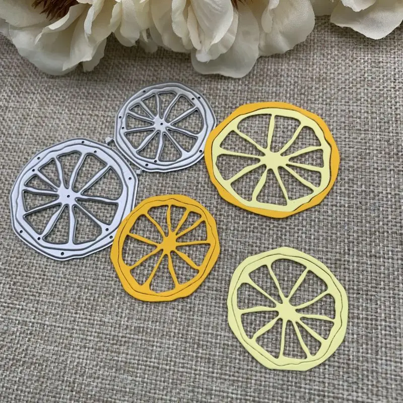 2Pcs Lemon decoration Metal Cutting Dies Stencils For DIY Scrapbooking Decorative Handcraft Die Cutting Template Mold