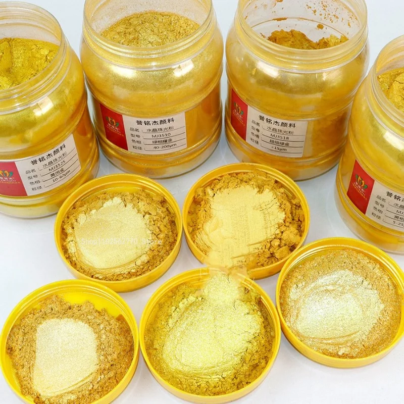 

1000g Gold Series Pearlescent Powder Paint DIY Furniture Decoration Temple Buddha Plaque Stone Tablet Printing Ink Paint