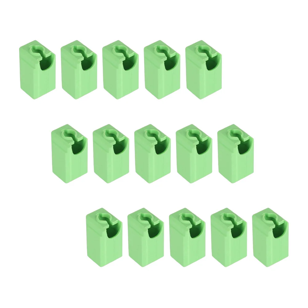 15pcs Hot End Silicone Sleeve For Bambu Lab X1 X1C P1P P1S 3D=Printer Nozzle Protective Cover Heat Insulation Dust=Proof Black