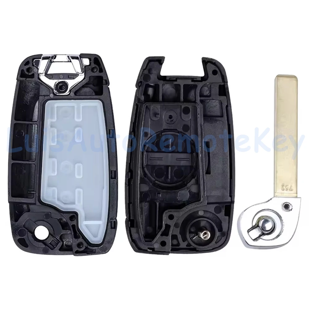 3 / 4 Buttons Case Flip Remote Car Key Fob Shell Cover for Hyundai Accent Elantra Kona Santa Fe Tucson Veloster 2018-2022 - view 6
