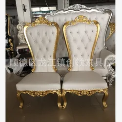 Factory direct sales, European high-back solid wood chair, hotel club, banquet, manicure, foot massage chair, wedding and weddin