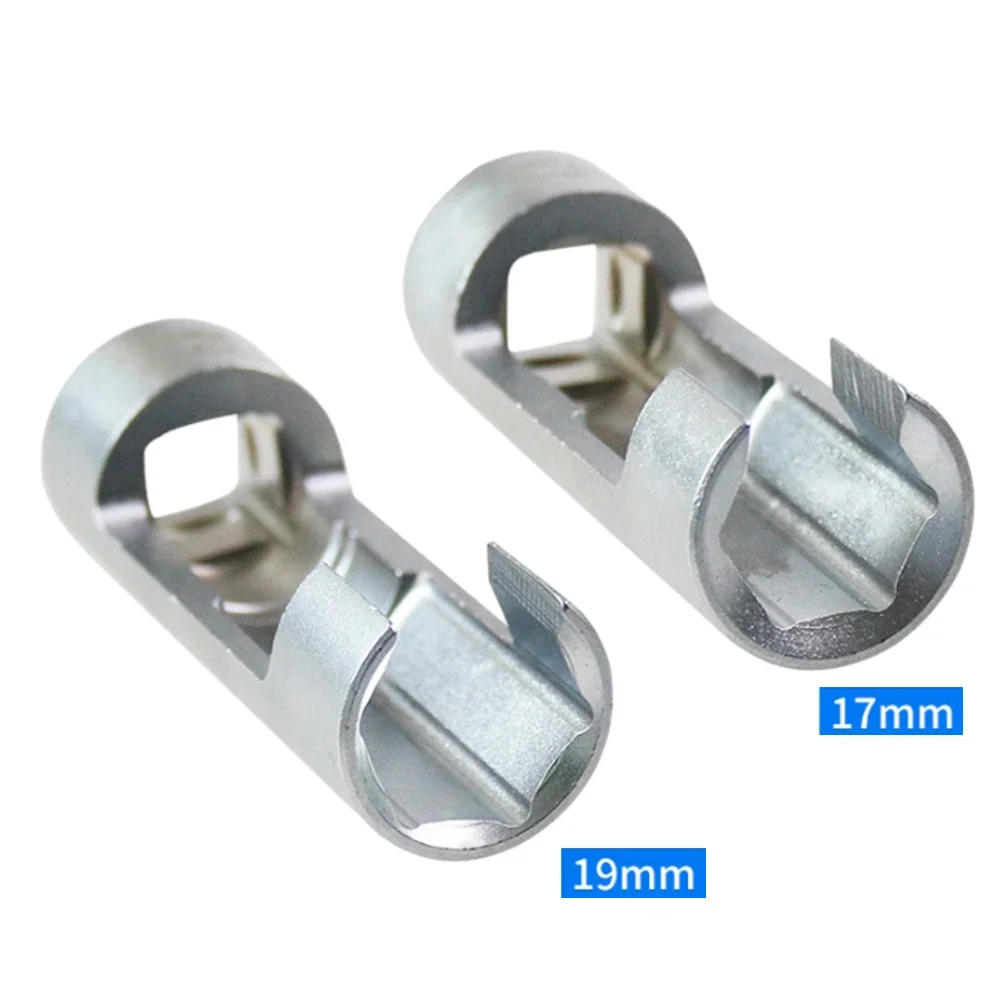 1Pcs 17mm/19mm Diesel Fuel Injector Pipe Hexagonal Opening Removal Sleeve Oxygen Sensor Wrench For Elbow Nuts & Bolts Hand Tool