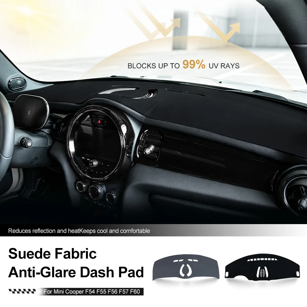 Car Central Control Dashboard Cover Mat For MINI Cooper F56 F60 F55 F54 Countryman Clubman Car Anti-sun Non-Slip Pad Accessories