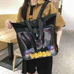 Female Clear Big Ita Bag Backpack With Ducks Large Display Layer School-Bag Women Backpack Girl's Ita Bag 2 Colors mochila mujer