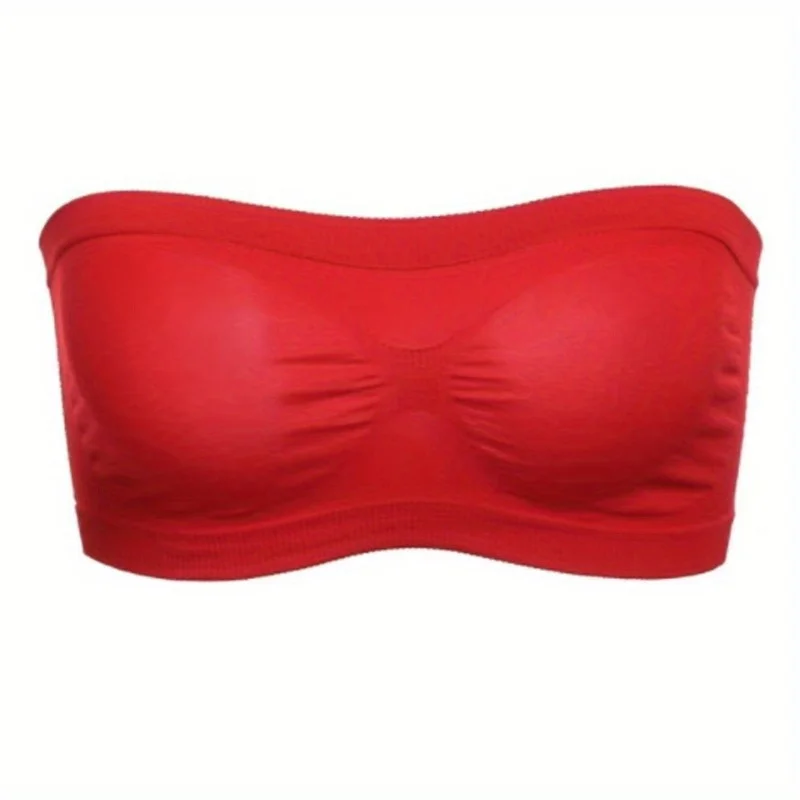 Women’s Strapless Bandeau Bra Soft Stretch Breathable Seamless Mesh No Underwire Comfortable Summer Everyday & Formal Wear image 6