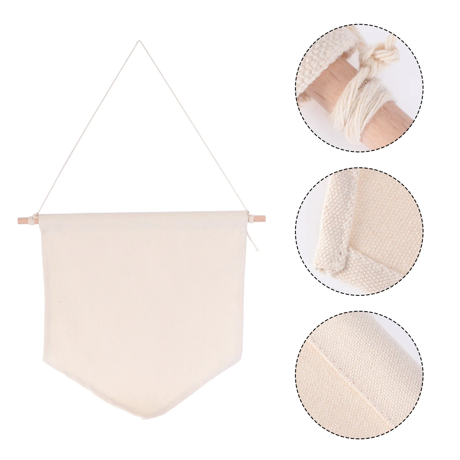 

Material Child White Hangers Blank House Banner Wooden Pin Display Wall Plain Canvas