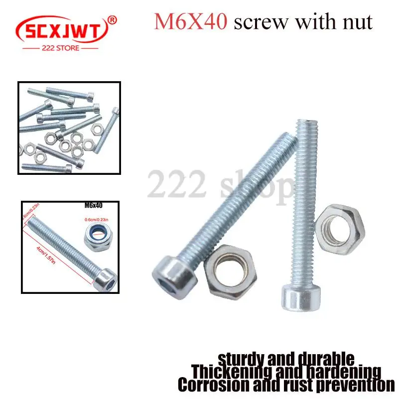 

HOT 6x40 Harley Fender Mudguards screws steel For Citycoco Electric Scooter Chinese Halei scooter 6*40 Accessories