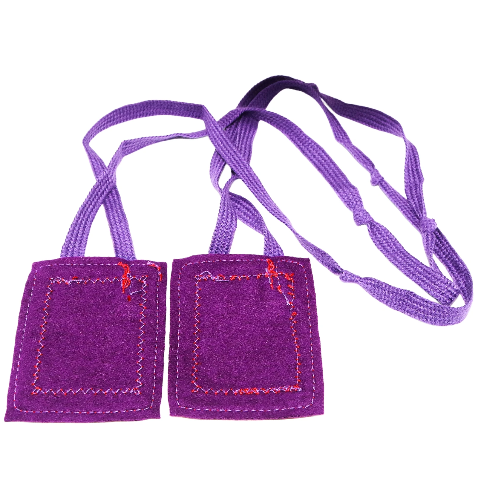 Purple Scapular Catholic Marie Julie Jahenny Wool Passion Scapulars Religious Devotional Prayer Christian Jewelry Accessories