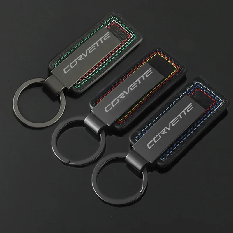 Car Alloy KeyRing Keychain Holder Gift Styling for Corvette Emblem 2023 Key Chain Ring Pendant Keys Buckle Vehicle Accessories