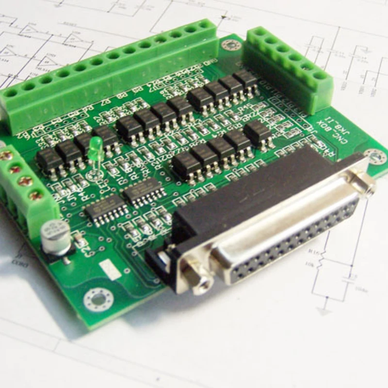 Small CNC Interface Board II (Enhanced) Mach3 EMC2 Engraving Machine DIY Interface Card Control Panel