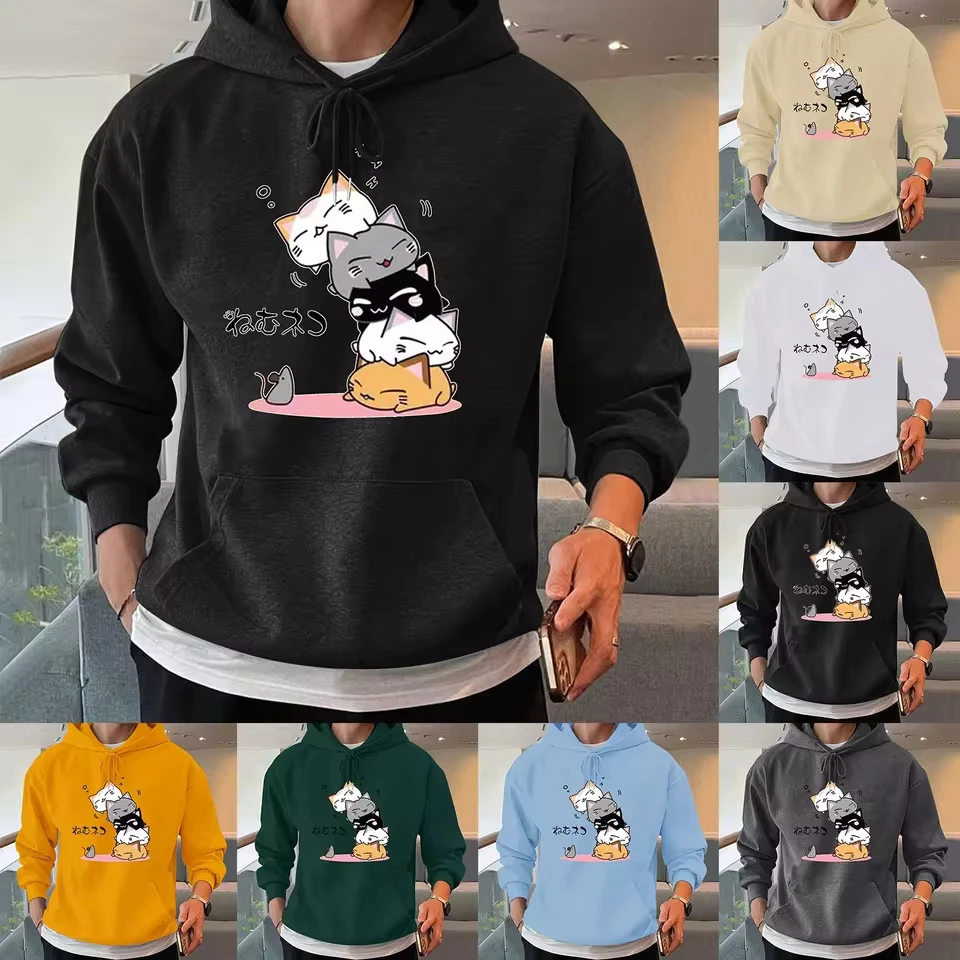 Mens And Winter Letter Oversize Loose Plus Size Hooded Pullover Sweater Top Blouse Medium Mens Hoodie Mens Fashion Sweatshirt