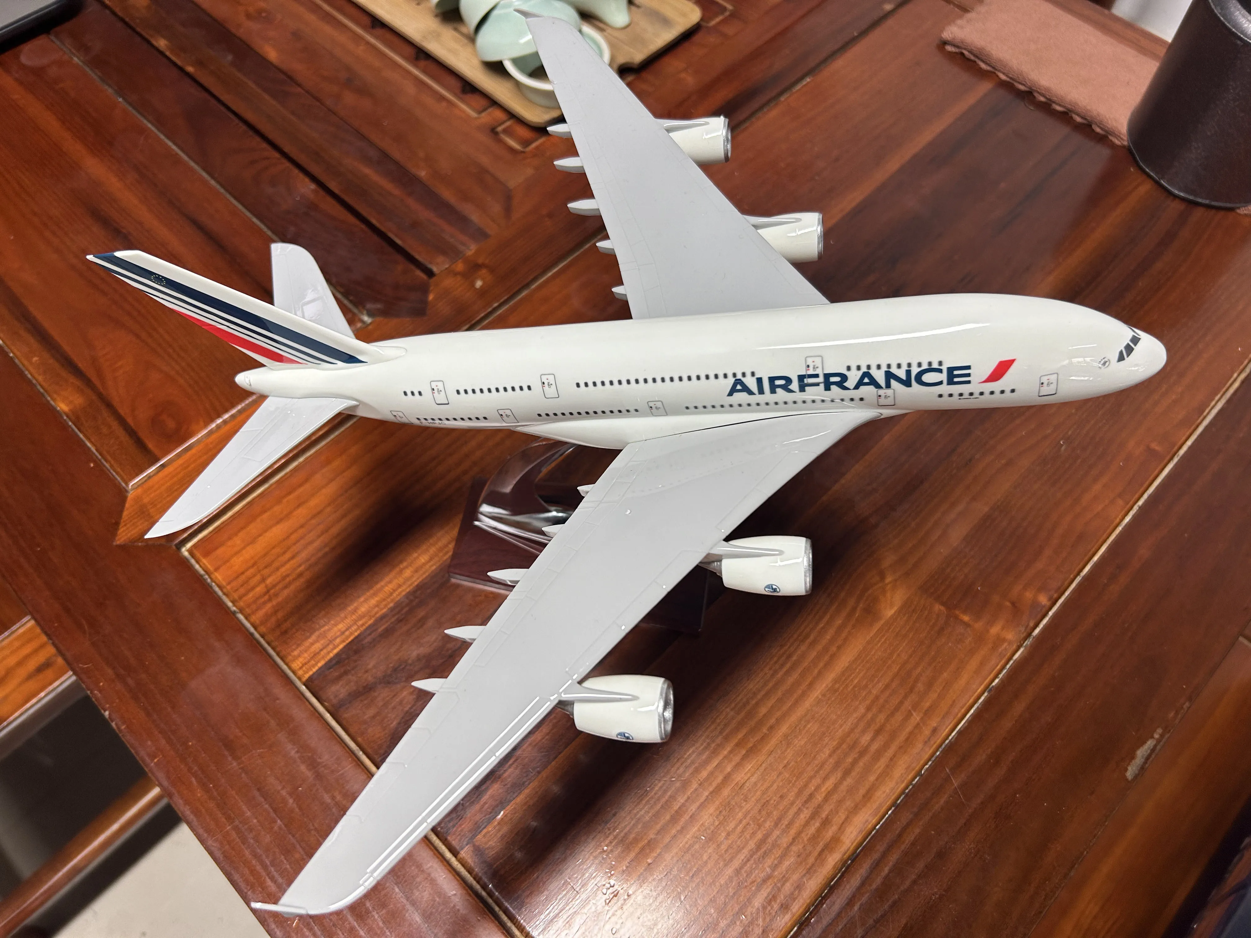 A380 French 36CM Die Cast Metal Aircraft Model and Skyplane Model Aircraft Alloy Display and Collection Gifts for Enthusiasts