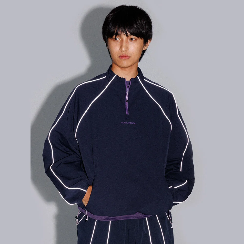 

Легкий пуловер со светоотражающей полосой для мужчин и женщин, ветрозащитная, водонепроницаемая, быстросохнущая, уличная, функциональная, спортивная, Techwear, куртка