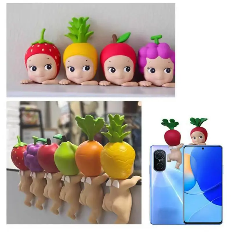 cartoon fruit Angel Blind Box Anime Figurines Fruit And Vegetable Anime Figures Ornaments Dolls Fans Children  Birthday Gifts