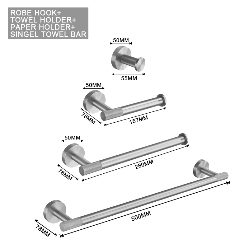 نحى ارتفع الذهب الفولاذ المقاوم للصدأ التخريش الحمام الأجهزة مجموعة منشفة رف خطاف تعليق المعاطف منشفة بار حامل ورق المرحاض الملحقات #5