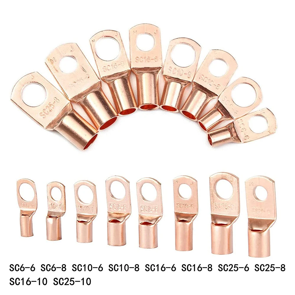 120Pcs copper wire lug with heat shrink kit, battery cable lug end ring terminal connector, with heat shrink tube assembly kit