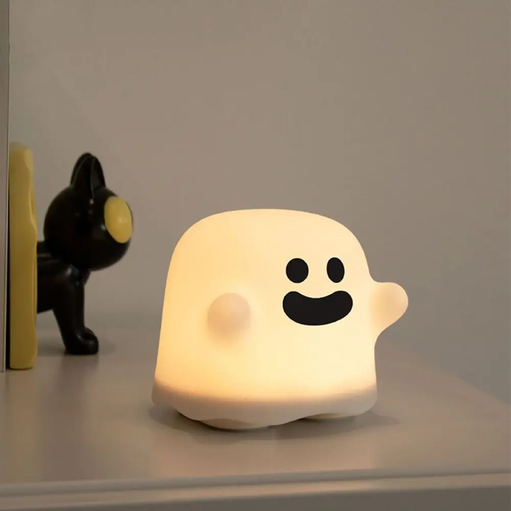 Dimmbare Silikon LED Nachtlicht Wiederaufladbare Nette Atmosphäre Tisch Lampe Cartoon Kreative Boo Geist Lampe Kinder