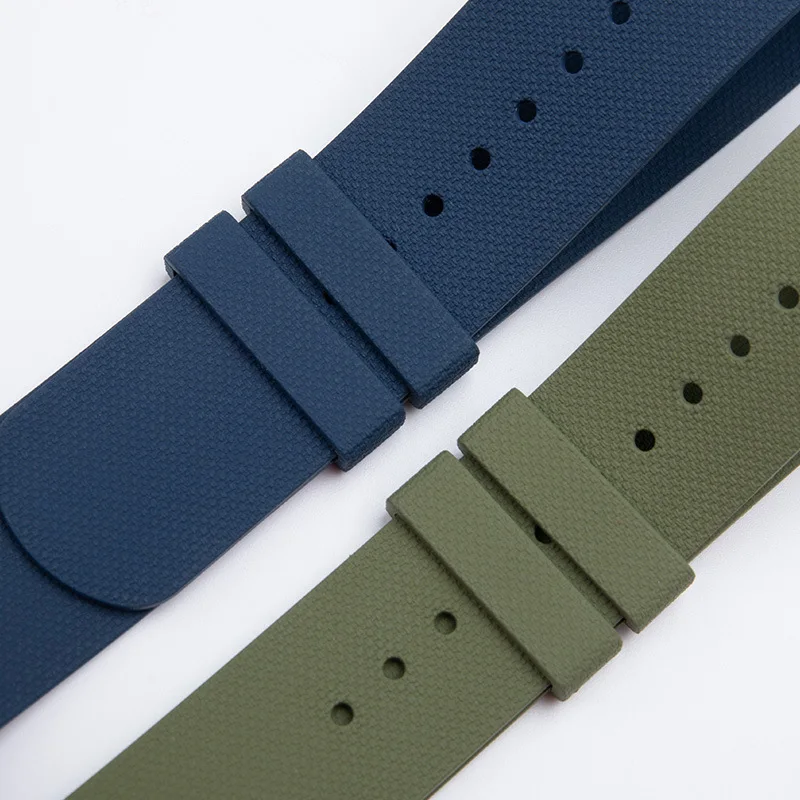 Nuovo cinturino integrato in gomma fluorurata compatibile con il cinturino dell'orologio Breitling Omega Longines Tudor IWC TAG Heuer