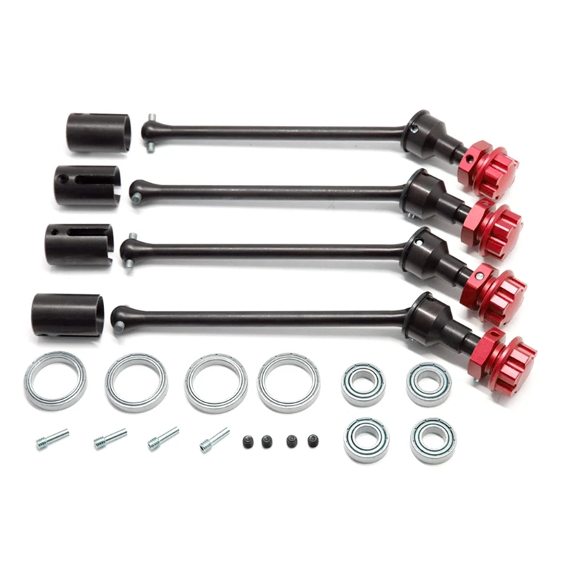 4Pcs 8996X Steel Extended Drive Shaft CVD With Splined Wheel Hex For 1/10 Traxxas MAXX Widemaxx RC Car Parts