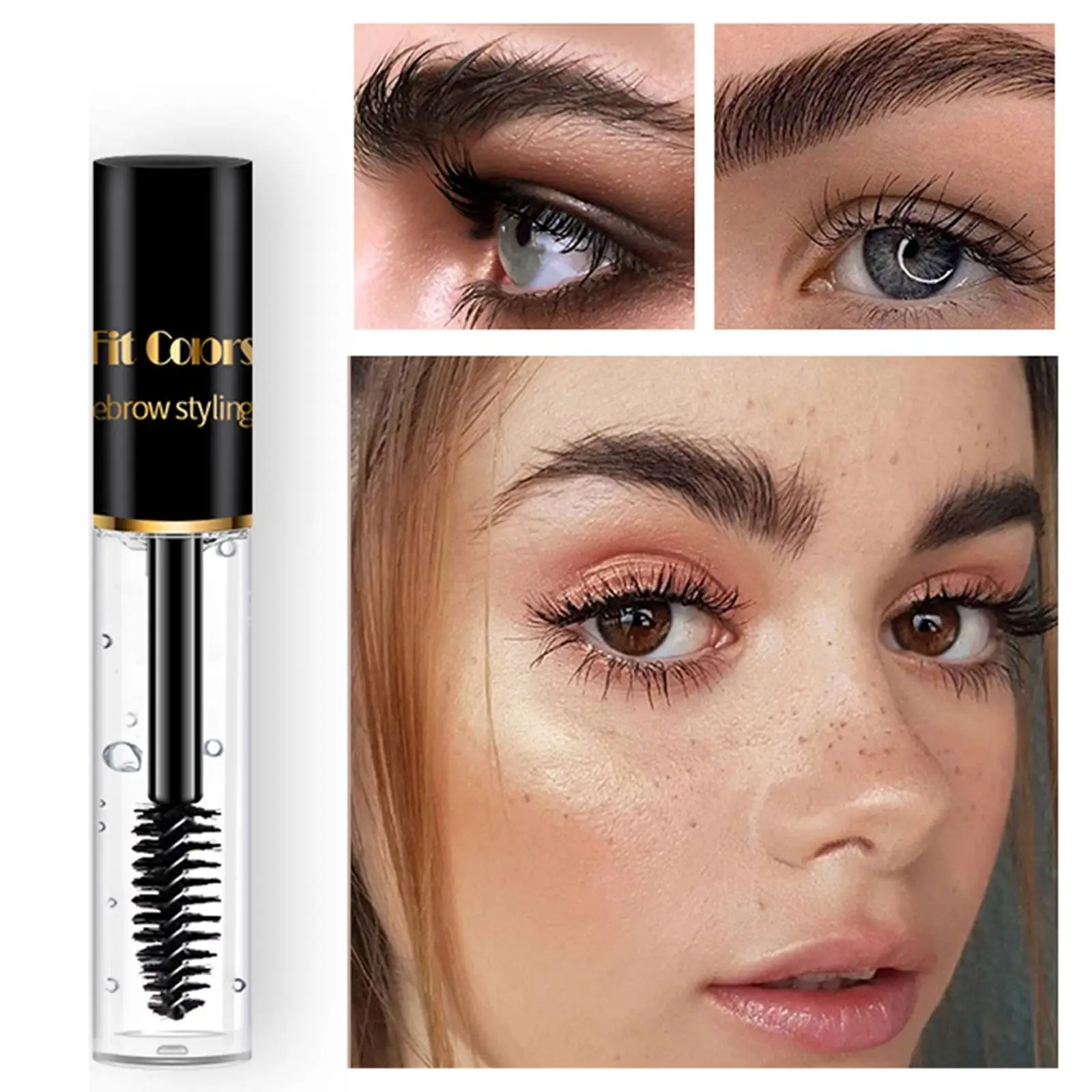 Gel modellante per sopracciglia trasparente Gel modellante per sopracciglia impermeabile Gel per styling per sopracciglia 3D naturale a lunga durata