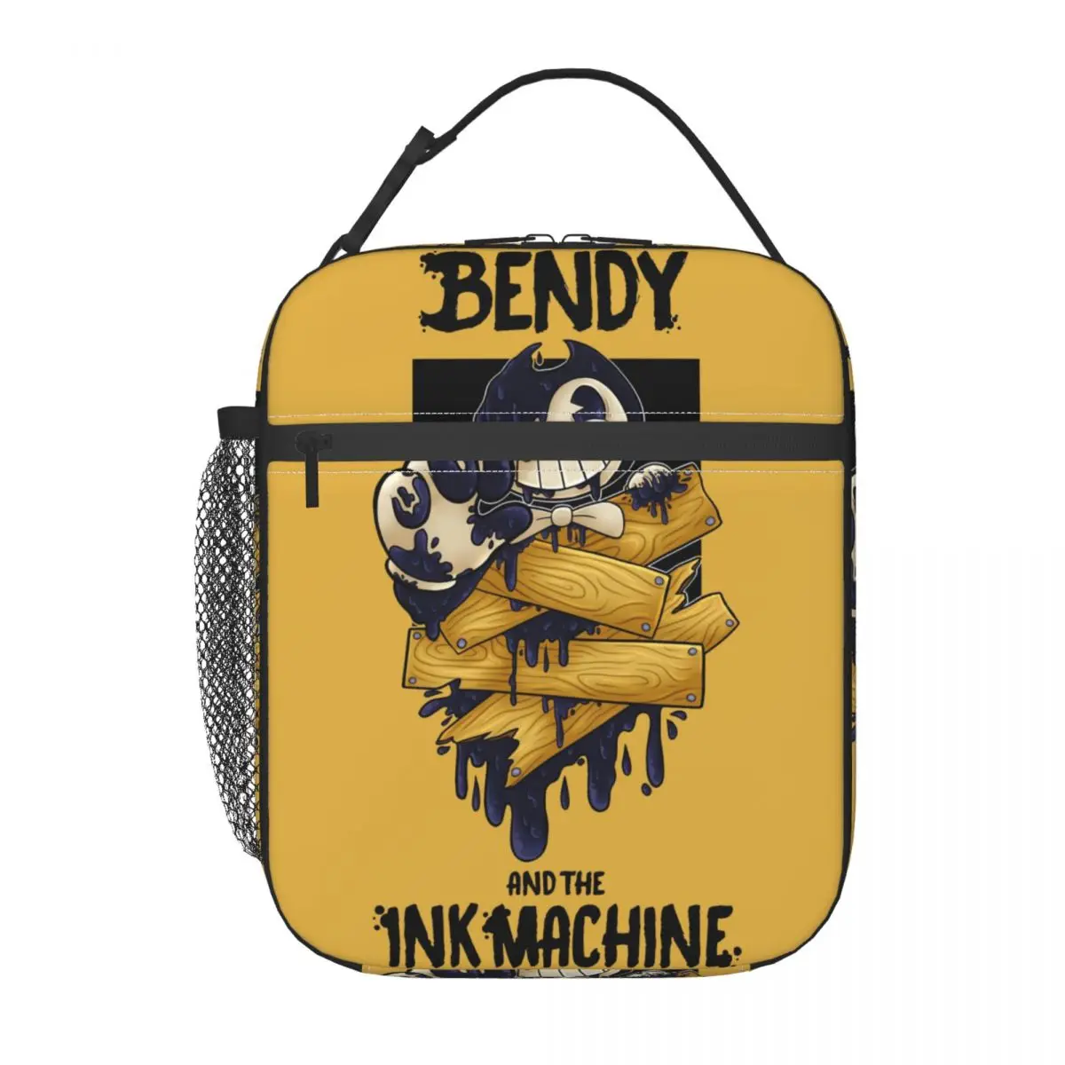 

Изготовленная на заказ сумка для обеда B-Bendy And The Ink M-Machine для термохолодильника, изолированная коробка для бенто, офисные портативные сумки для пикника и путешествий