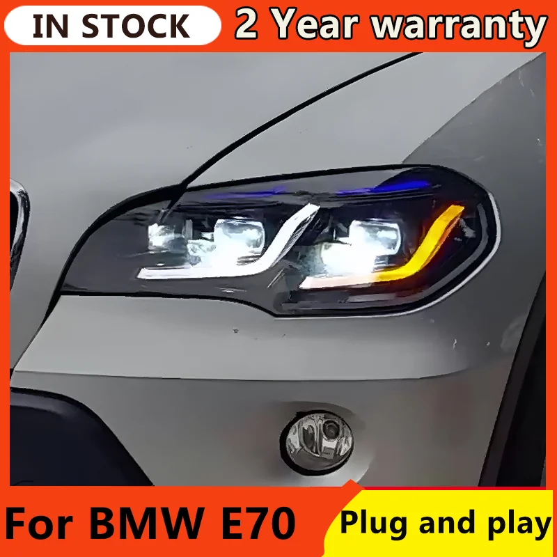 

Car Styling Head Lamp for BMW X5 E70 Headlights 2007-2013 E70 LED Blue Style DRL Signal Lamp Hid Automotive Accessories