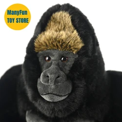 Gorilla Plush Toys High Fidelity Ape Plushie Silverback Gorilla Peluche Lifelike Doll Simulation Stuffed Animals Toy Kid