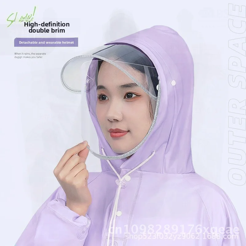 

2023 Electric Car & Motorcycle Universal Poncho Thickened PVC Full-body Raincoat Lilac Purple Sky Blue Khaki 3XL-5XL Sizes