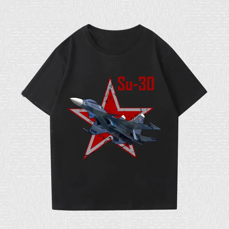 Rusia Sukhoi Su 30 Flanker-C Camiseta premium de combate multifunción. Camiseta de algodón de alta calidad con cuello redondo y manga corta para hombre, nueva S-3XL
