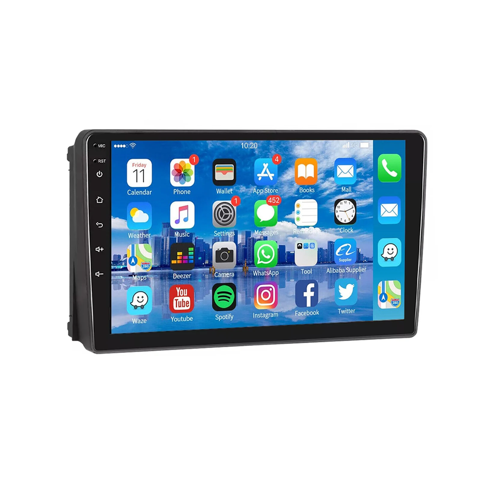 ESSGOO 9 "6 + 128GB 4G Android 14 Auto Stereo Radio Für Ford FOCUS MK2 Transit MK7 Kuga Carplay Android Auto GPS Navi Wifi AM RDS
