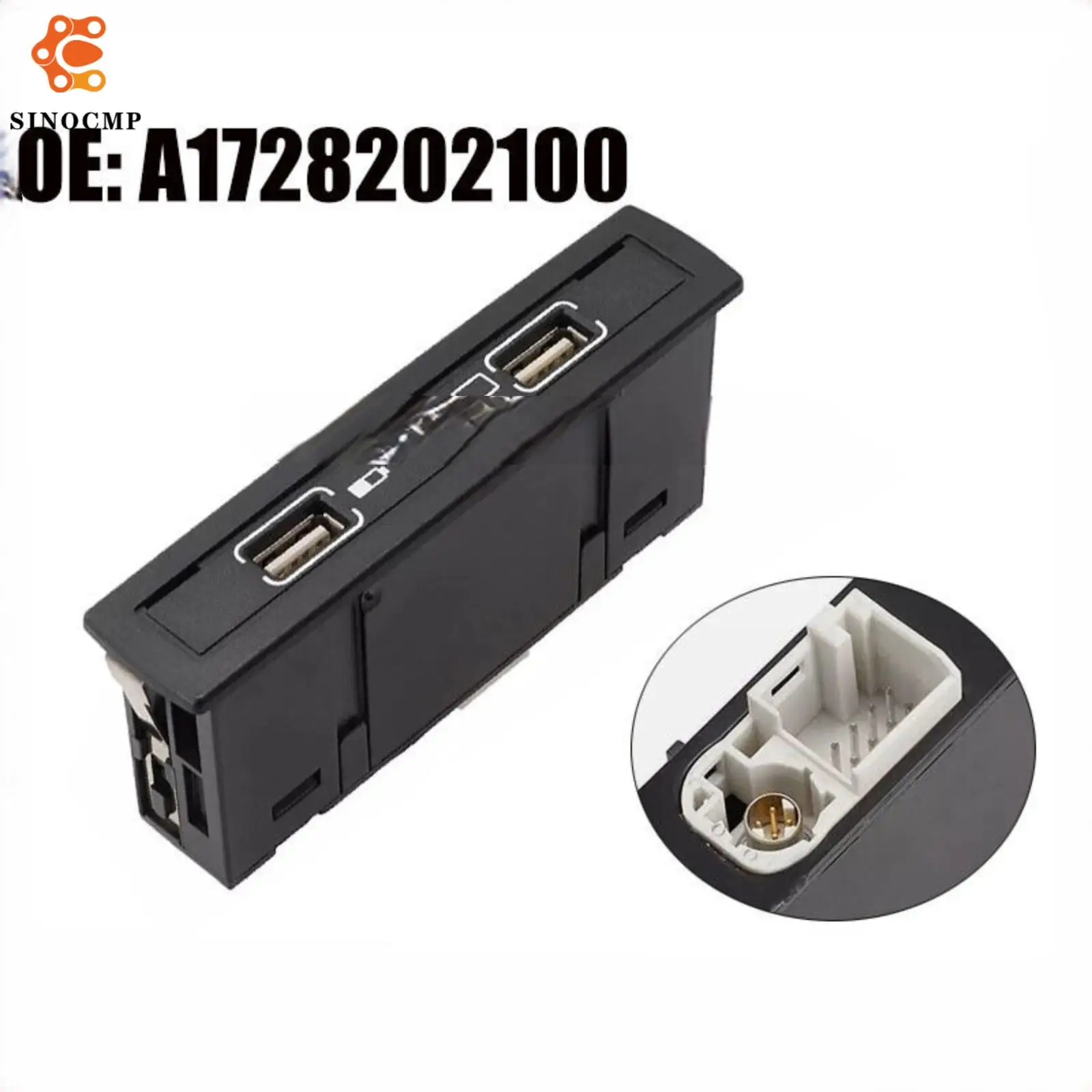 

New Dashboard USB Socket A1728202100 For Mercedes-Benz CLS A CLASS GLA CLA GLE Car Accessories