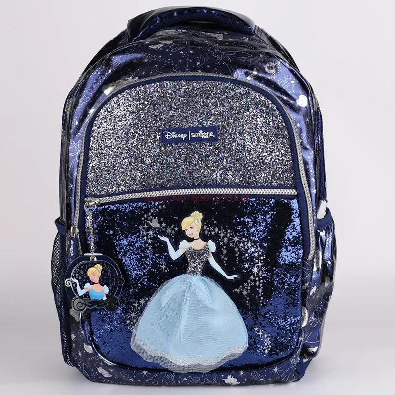 Mochila Smiggle Cinderella, mochila iluminadora de ombro, mochilas de grande capacidade, lancheira, caneta, garrafa de água, presente menina, 2024