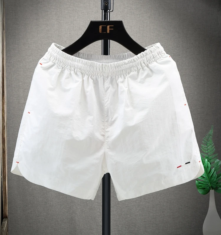 

Мужские быстросохнущие тонкие шорты для пляжа, облегающие, модные, повседневные, со средней талией, без эластана, летняя спортивная одежда