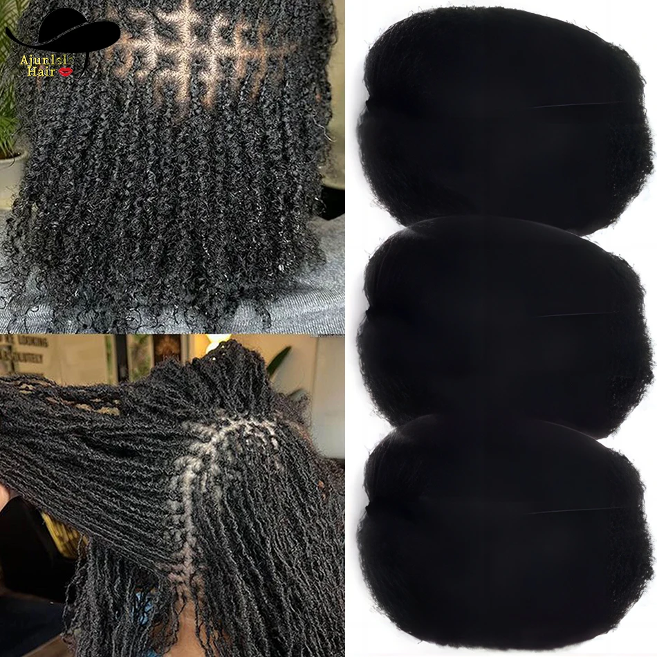 Capelli umani malesi sfusi afro crespi colore naturale 100% capelli vergini bundle 30 g/pz capelli sfusi per intrecciare le estensioni dei capelli