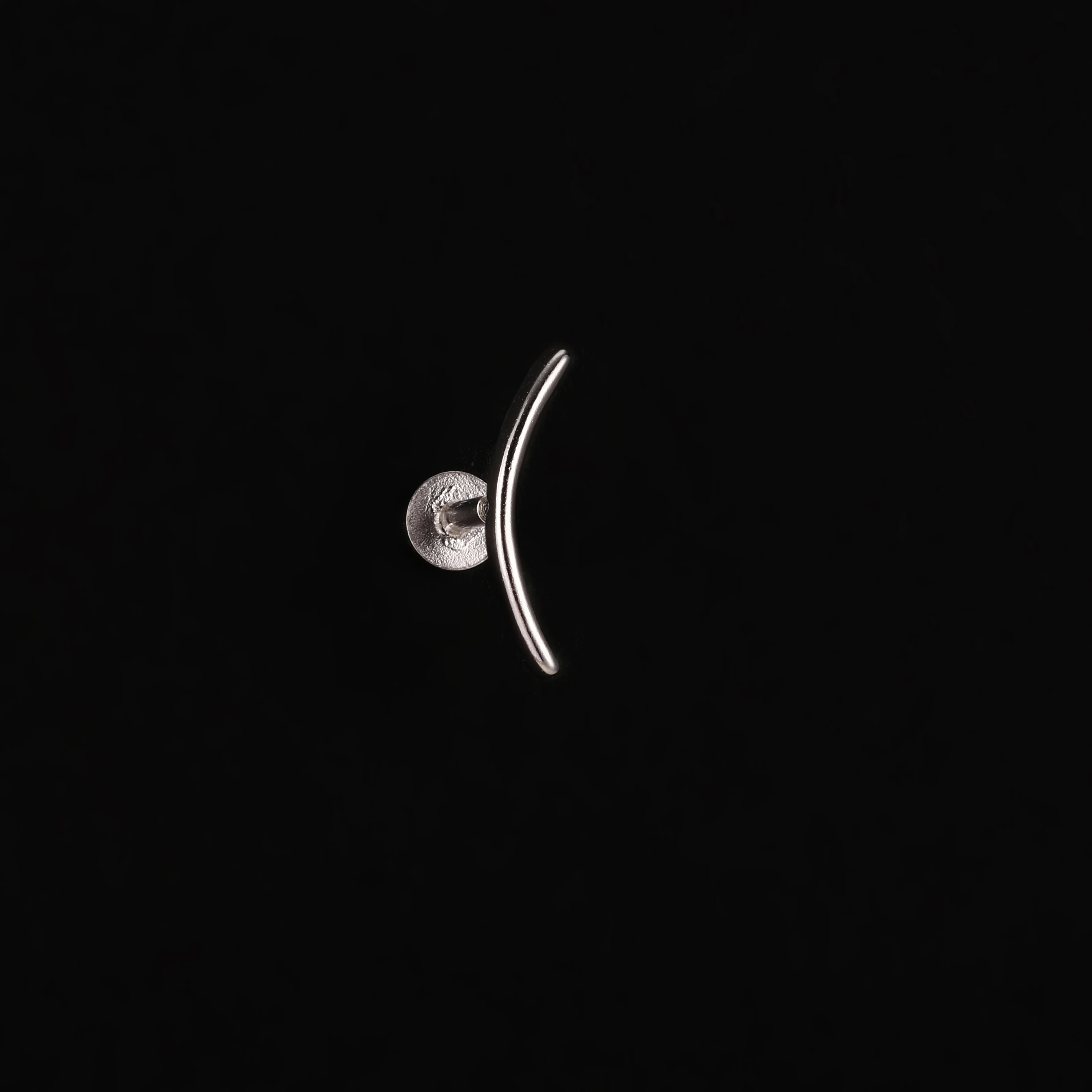 AIDE 925 Sterling Silber 1 Stück Glänzender Geometrischer Segelboot-Helix-Piercing-Ohrring für Damen Punk-Schmuck Persönlichkeits-Mode