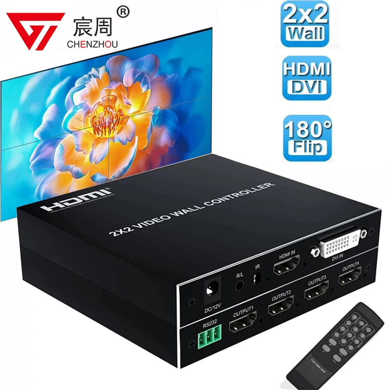 HDMI TV 2x2 DVI HDMI Video Wall Controller Multi-Screen Spleißbox 1080P@60hz 1x2 1x3 1x4 4x1 1 bis 2 3 4 TV Splicer Prozessor