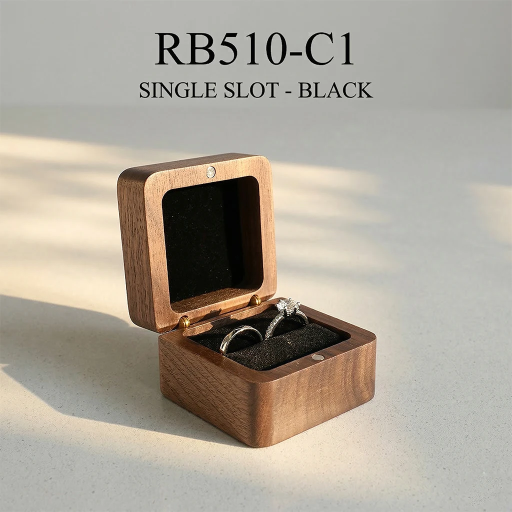 Holz-Ringbox Hochzeits-Schmuckorganizer Geschenkbox Personalisierte Gravur Heiratsantrag Ringhalter Armband Ohrring Verpackung