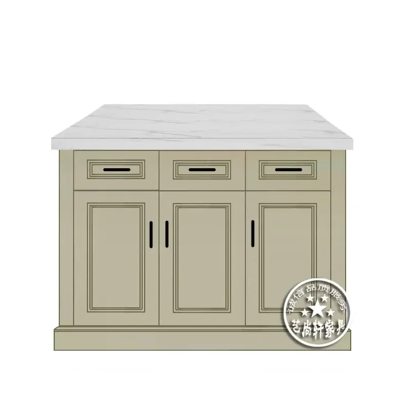 TAO  Nordic marble island dining table integrated open kitchen island cooking table household
