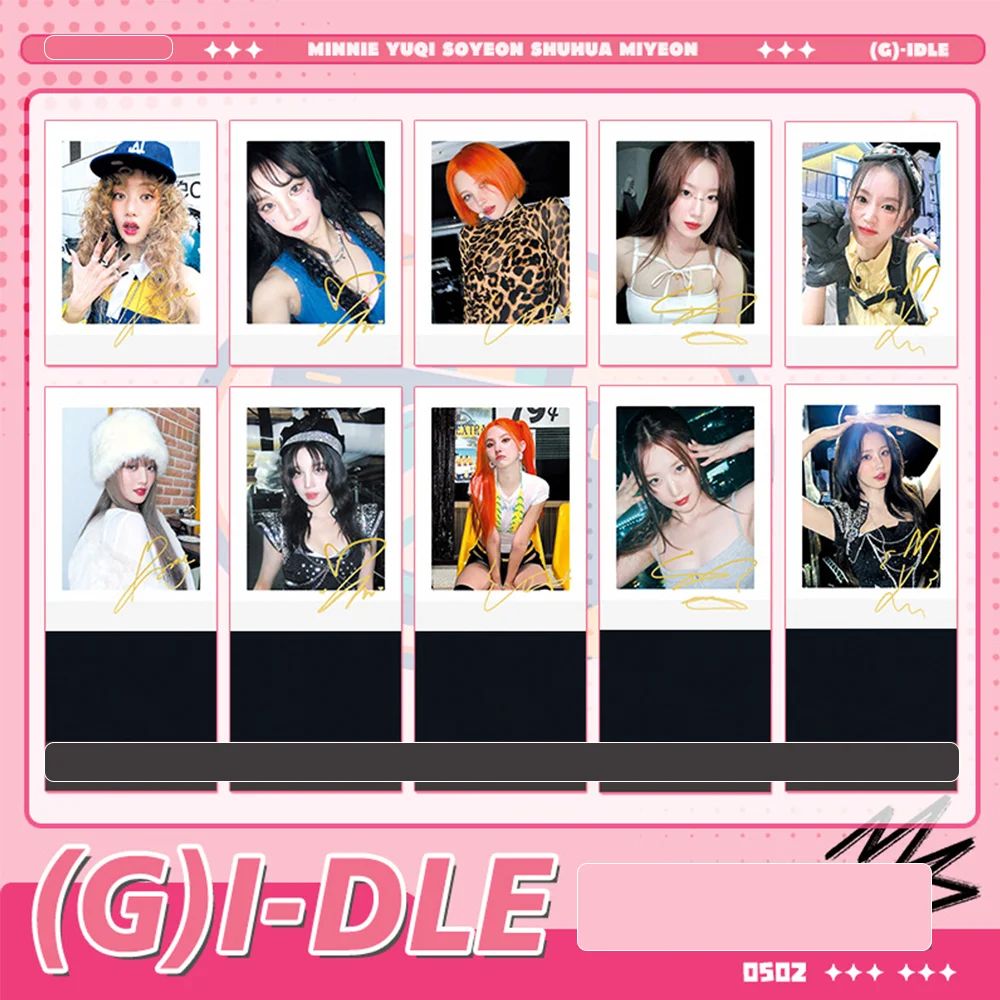 5Pcs/Set KPOP (G)I-DLE Photocards MIYEON MINNIE Personal Signature Photoshoot SOYEON YUQI SHUHUA Personal Cards Fans Collection