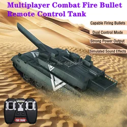 40CM Multiplayer Combat Fire Bullet Dual Remote Control Tank 330° Turret Rotation Gesture Sensing Lighting Sound Effects RC Tank