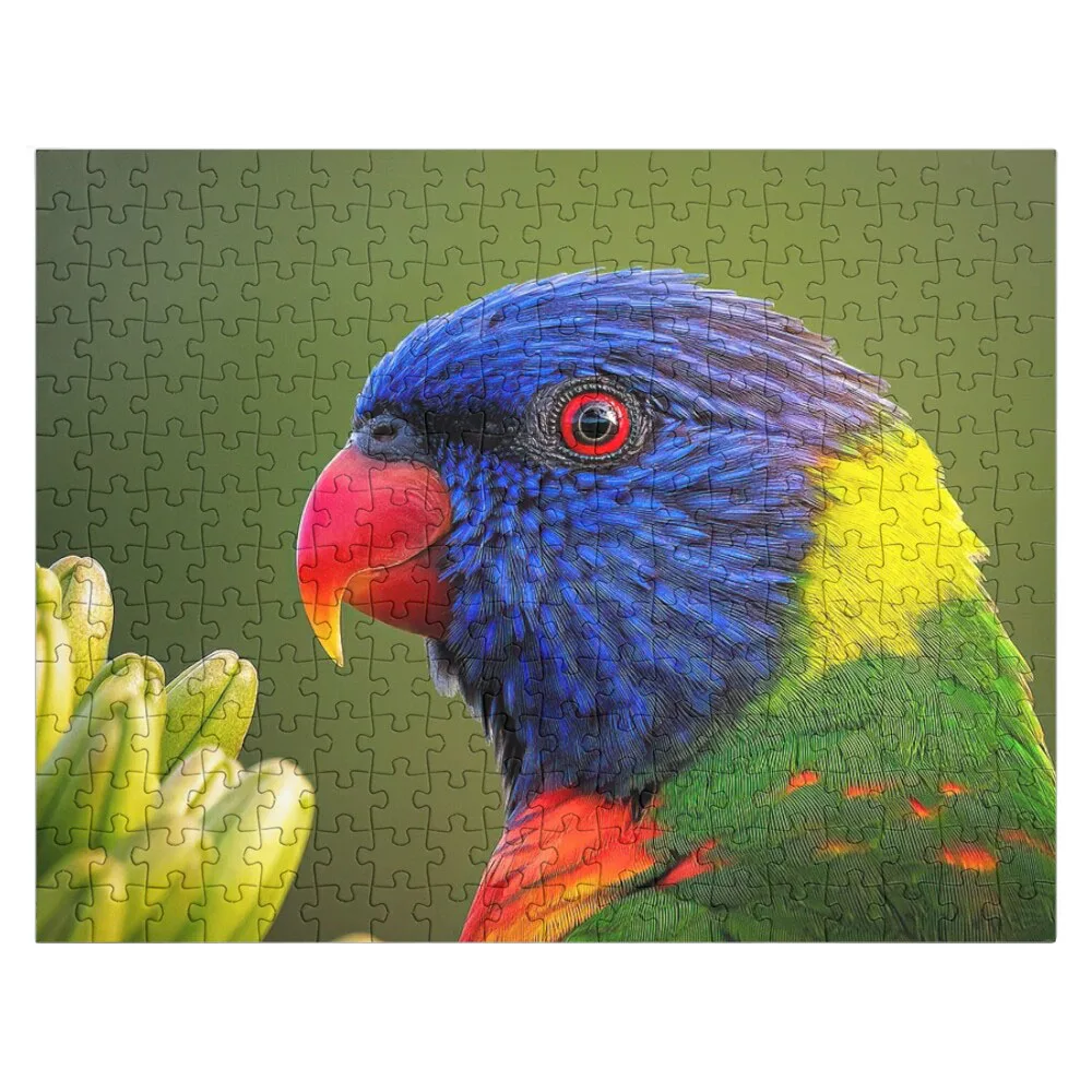 Australian Rainbow lorikeet Jigsaw Puzzle Wood Name Custom Kids Toy Customizeds For Kids Custom Wood Puzzle