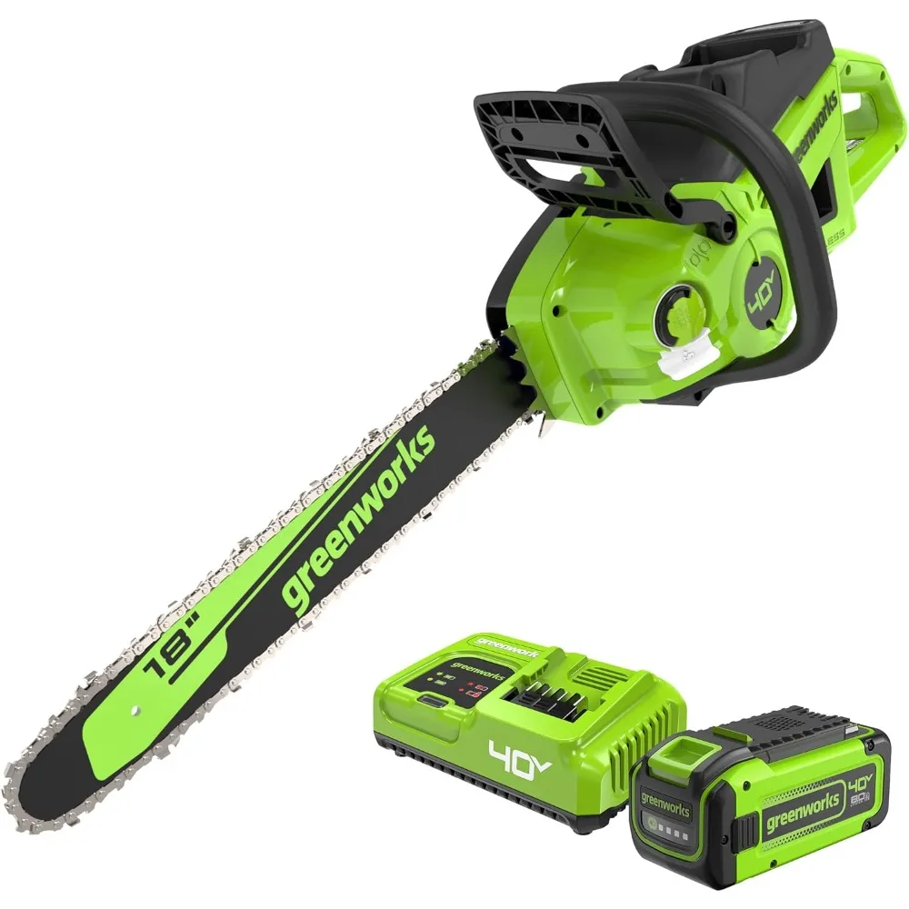 

40V 18" Brushless Cordless Chainsaw (Great For Tree Felling, Limbing, Pruning, and Firewood), 8.0Ah Battery