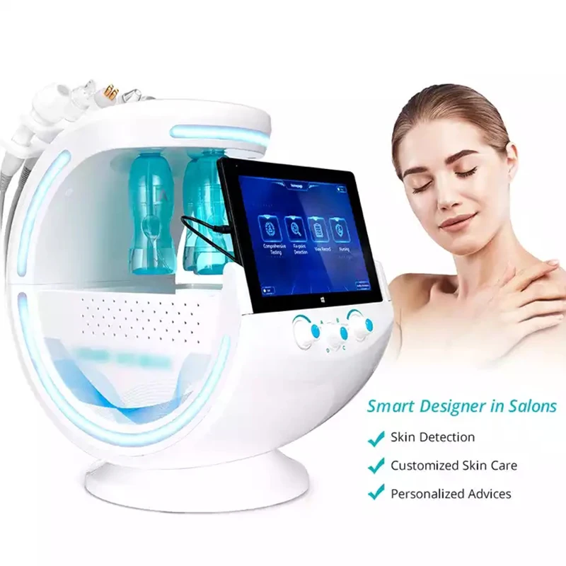 

Ice Blue Magic Microdermabrasion Mirror Skin Analyzer Oxygene Machine Professional Ultrasound Care Cryotherapy